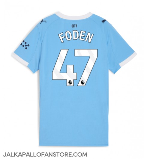 Manchester City Phil Foden #47 Kotipaita Naisten 2025-26 Lyhythihainen Manchester City Phil Foden #47 Kotipaita Naisten 2025-26 Lyhythihainen